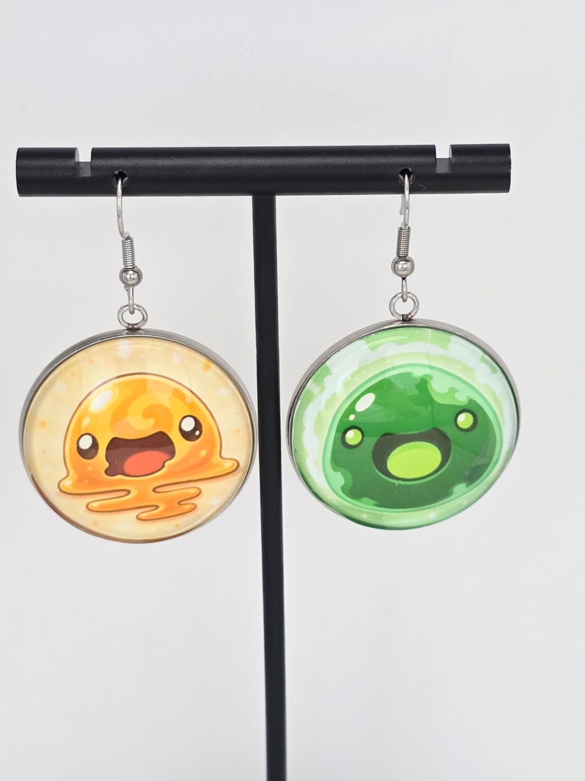 Slime Rancher Inspired Rad Slime & Quantum Slime Dangle Fish Hook Earrings