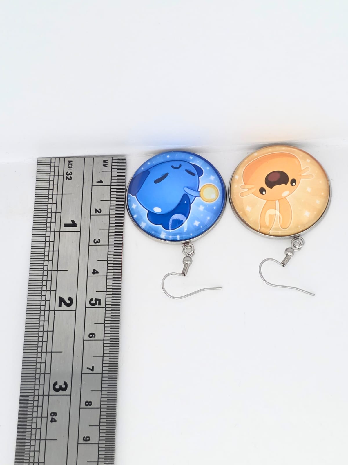 Slime Rancher 2 Inspired Cotton Slime & Angler Slime Dangle Fish Hook Earrings