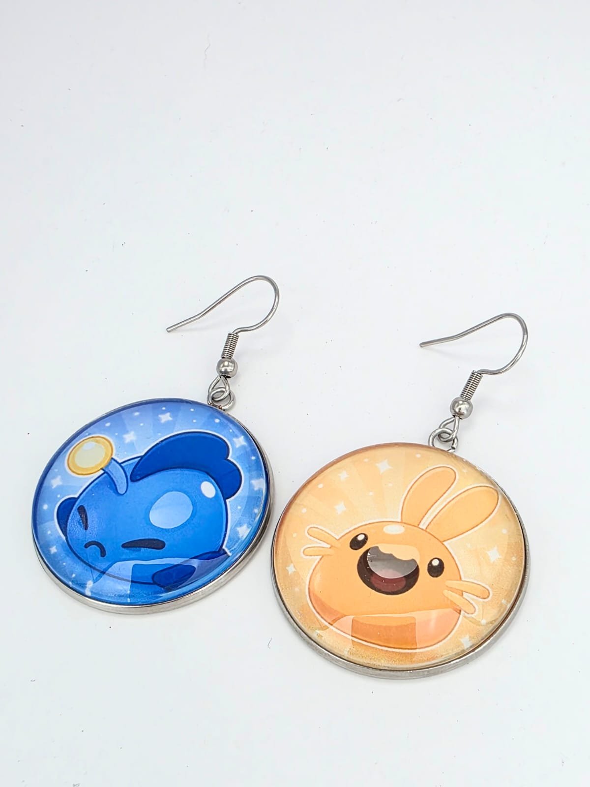Slime Rancher 2 Inspired Cotton Slime & Angler Slime Dangle Fish Hook Earrings