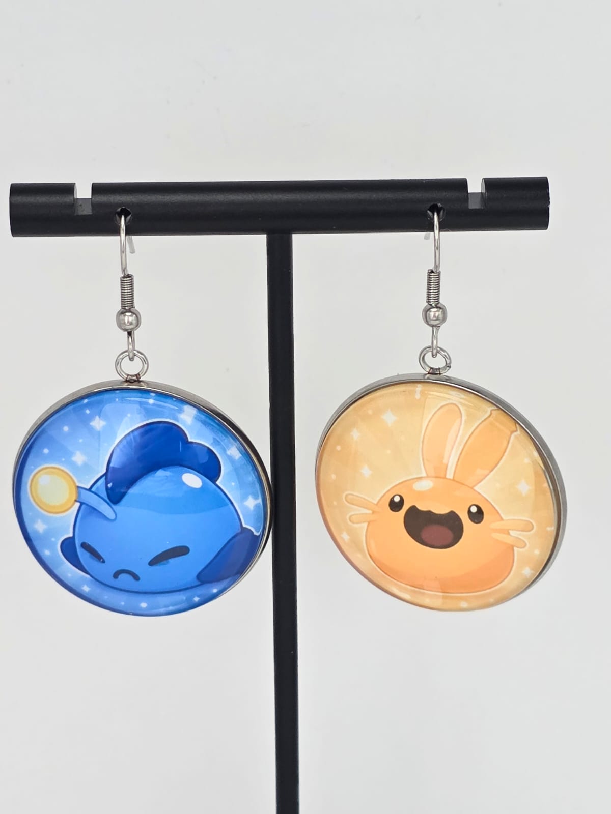 Slime Rancher 2 Inspired Cotton Slime & Angler Slime Dangle Fish Hook Earrings