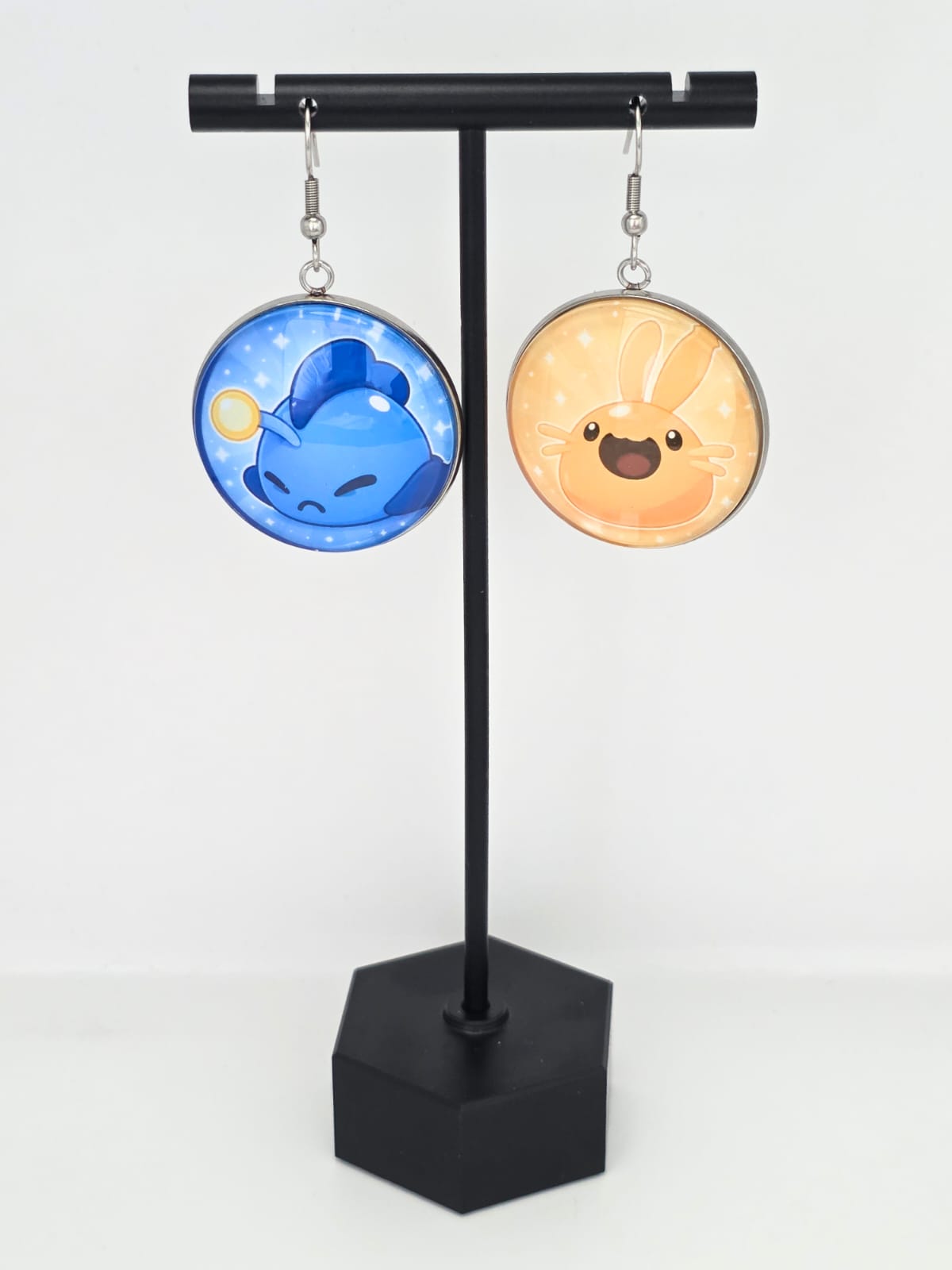 Slime Rancher 2 Inspired Cotton Slime & Angler Slime Dangle Fish Hook Earrings