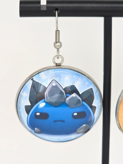 Slime Rancher Inspired Boom Slime & Rock Slime Dangle Fish Hook Earrings
