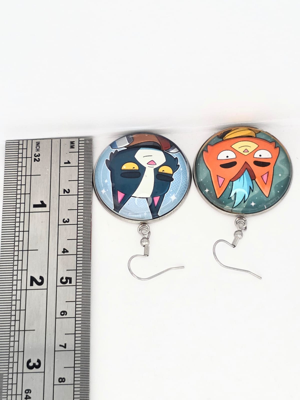 Final Space Inspired Avocato & Little Cato Dangle Stainless Steel Earrings