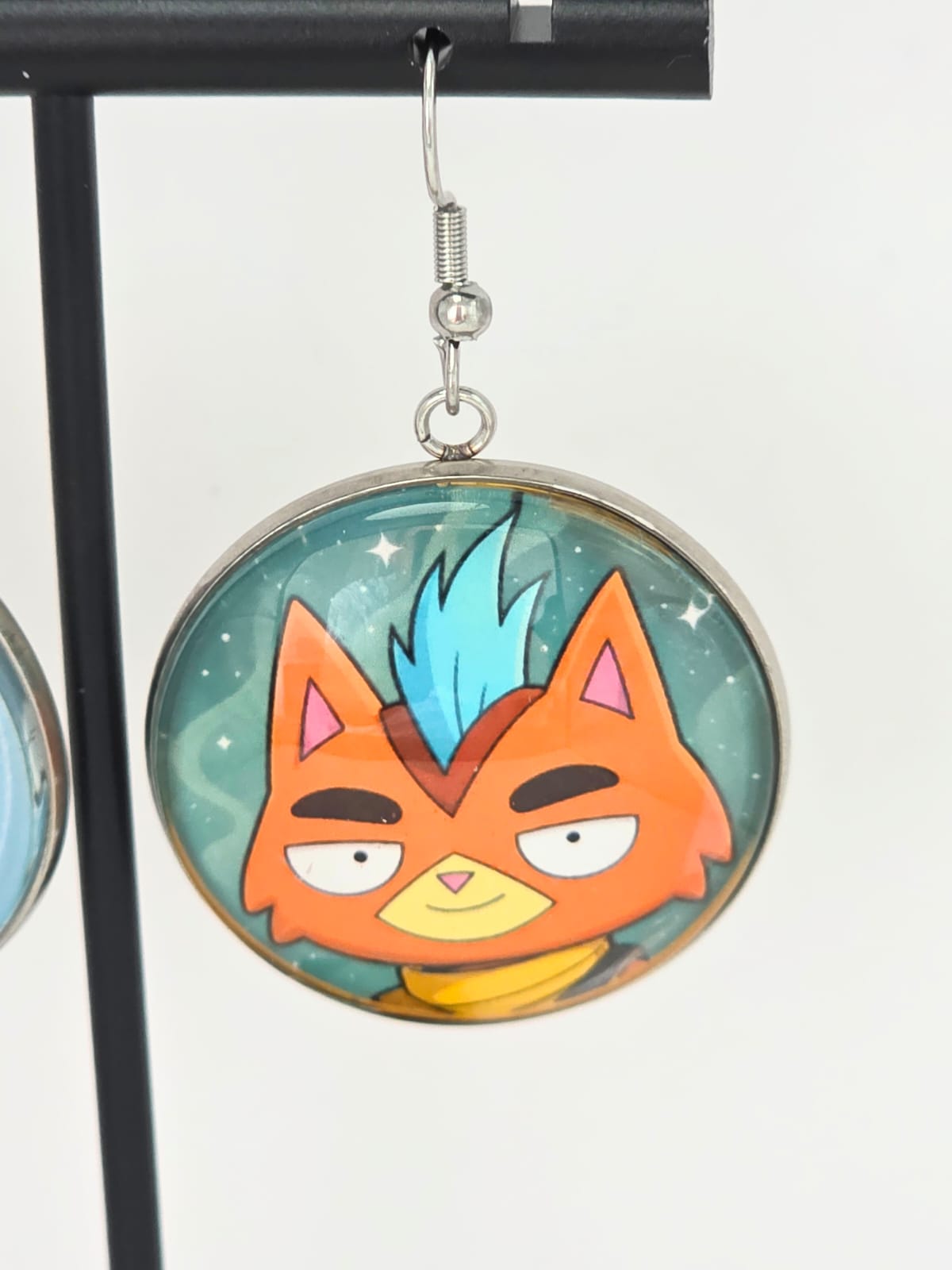 Final Space Inspired Avocato & Little Cato Dangle Stainless Steel Earrings
