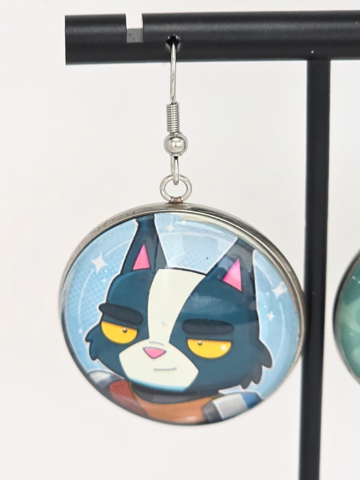 Final Space Inspired Avocato & Little Cato Dangle Stainless Steel Earrings