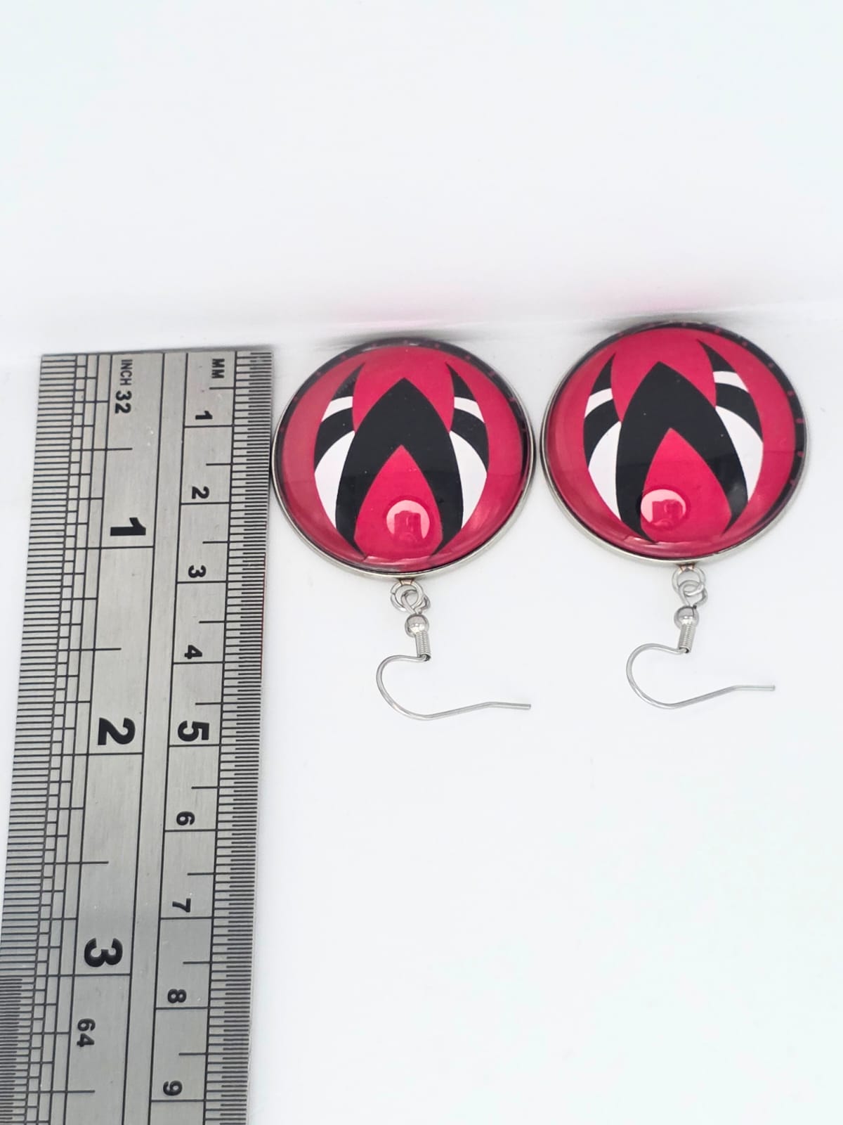 Helluva Boss Inspired I.M.P Dangle Stainless Steel Fish Hook Earrings