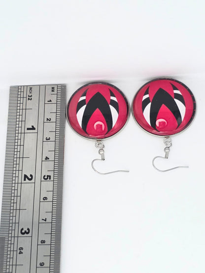Helluva Boss Inspired I.M.P Dangle Stainless Steel Fish Hook Earrings
