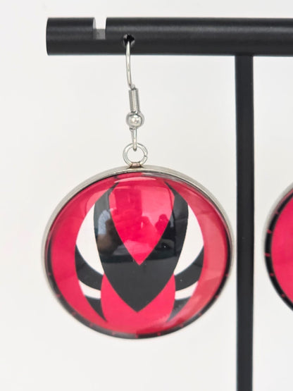 Helluva Boss Inspired I.M.P Dangle Stainless Steel Fish Hook Earrings