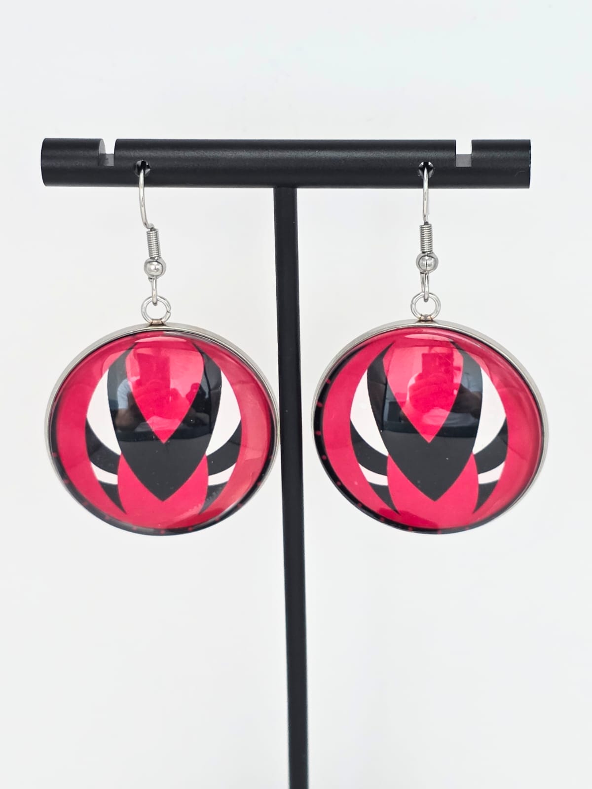 Helluva Boss Inspired I.M.P Dangle Stainless Steel Fish Hook Earrings
