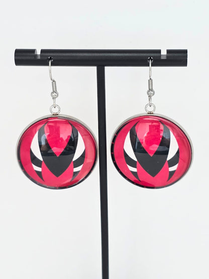 Helluva Boss Inspired I.M.P Dangle Stainless Steel Fish Hook Earrings