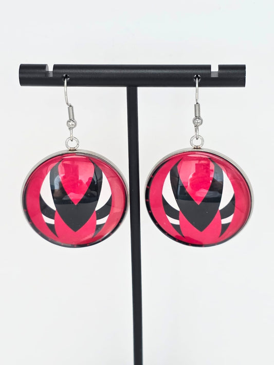 Helluva Boss Inspired I.M.P Dangle Stainless Steel Fish Hook Earrings