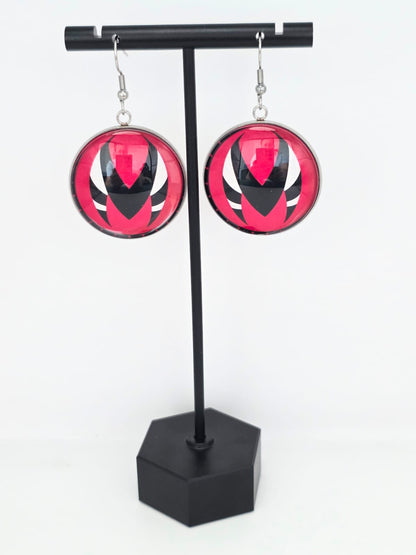 Helluva Boss Inspired I.M.P Dangle Stainless Steel Fish Hook Earrings