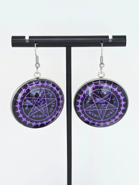 Black Butler (Kuroshitsuji) Inspired Demon Contract Seal Dangle Earrings