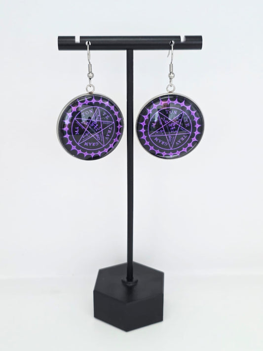 Black Butler (Kuroshitsuji) Inspired Demon Contract Seal Dangle Earrings