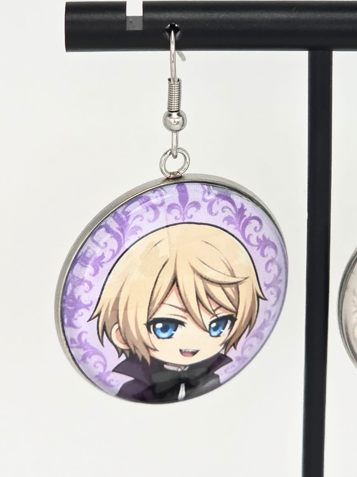 Black Butler (Kuroshitsuji) Inspired Ciel & Alois Dangle Fish Hook Earrings
