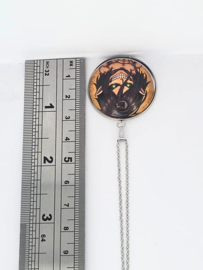 Attack on Titan Inspired Attack Titan 30 mm Pendant Stainless Steel Necklace