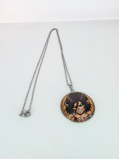 Attack on Titan Inspired Attack Titan 30 mm Pendant Stainless Steel Necklace