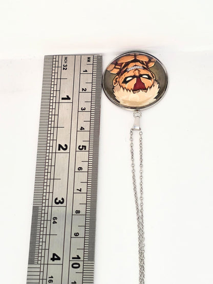 Attack on Titan Inspired Armored Titan 30 mm Pendant Stainless Steel Necklace