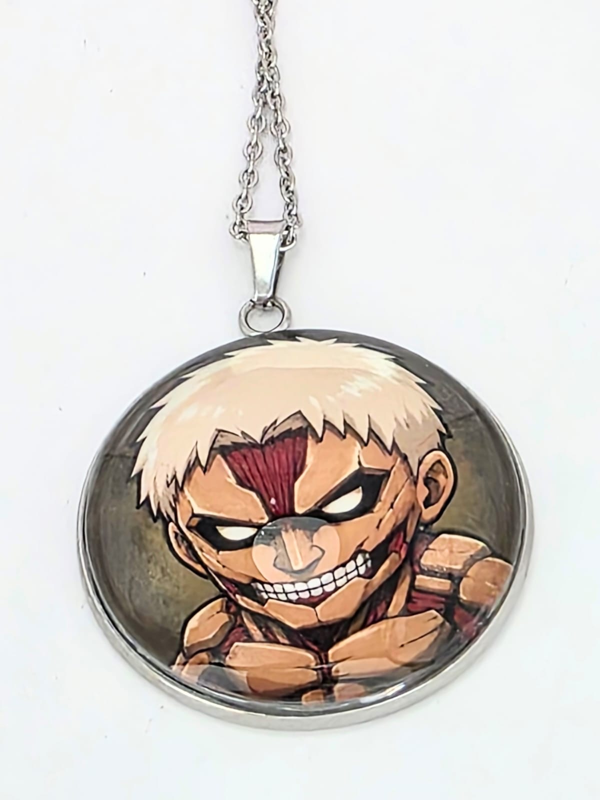Attack on Titan Inspired Armored Titan 30 mm Pendant Stainless Steel Necklace