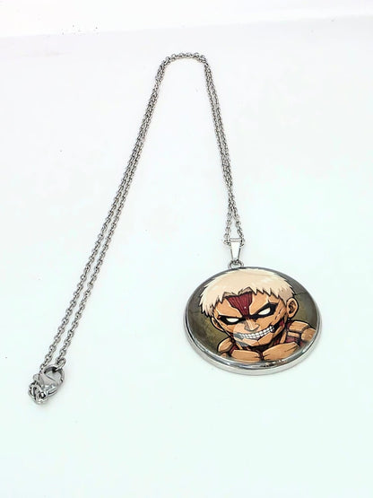 Attack on Titan Inspired Armored Titan 30 mm Pendant Stainless Steel Necklace