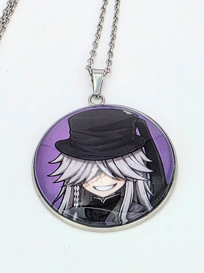 Black Butler (Kuroshitsuji) Inspired Undertaker Pendant Stainless Steel Necklace