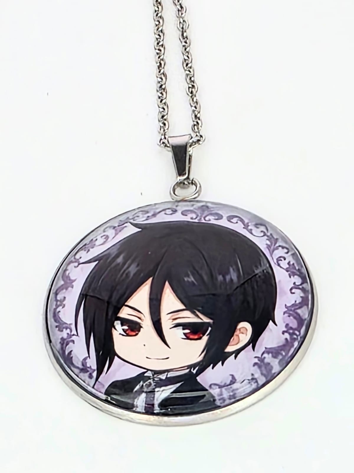 Black Butler (Kuroshitsuji) Inspired Sebastian Pendant Stainless Steel Necklace