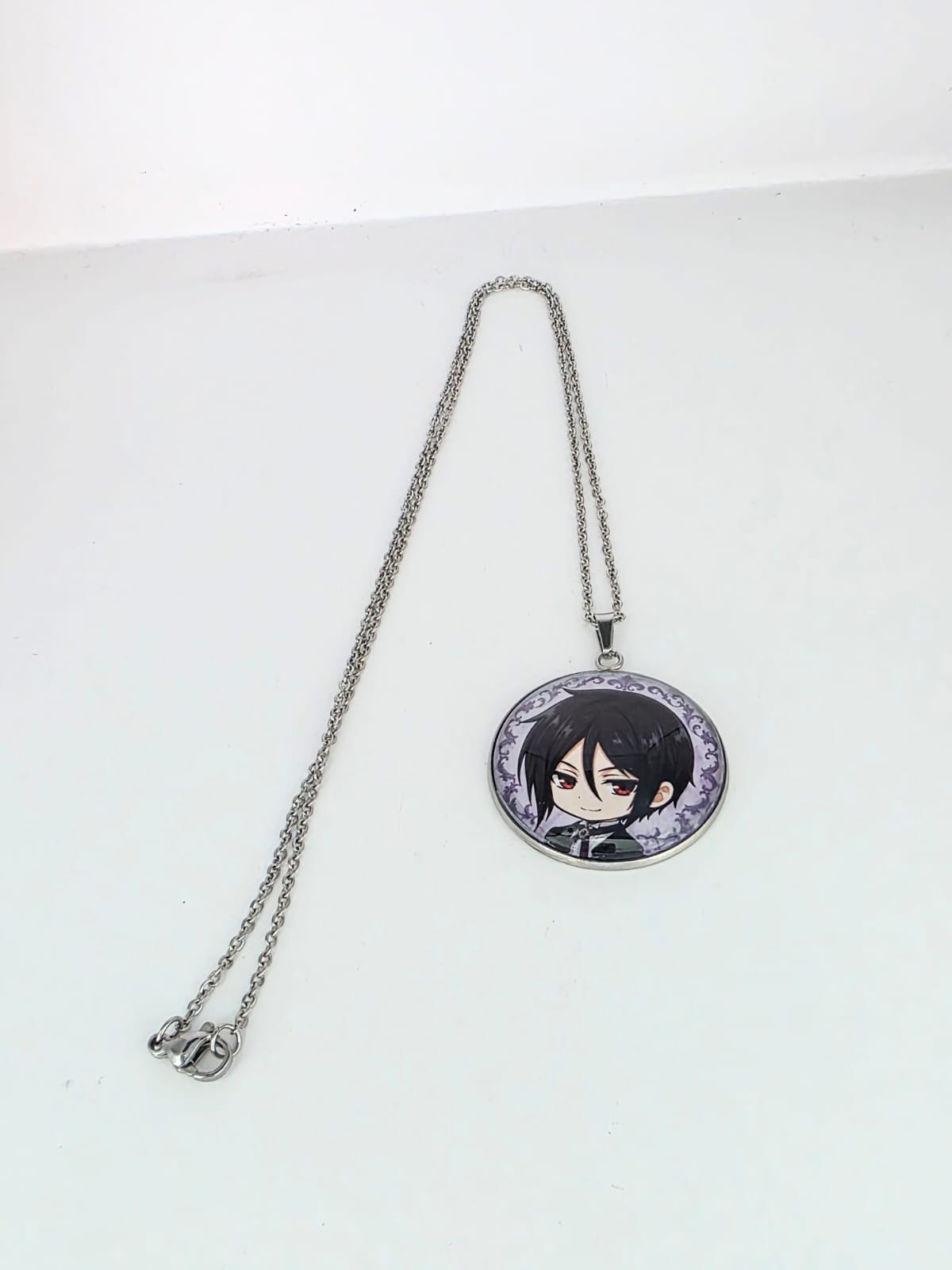 Black Butler (Kuroshitsuji) Inspired Sebastian Pendant Stainless Steel Necklace