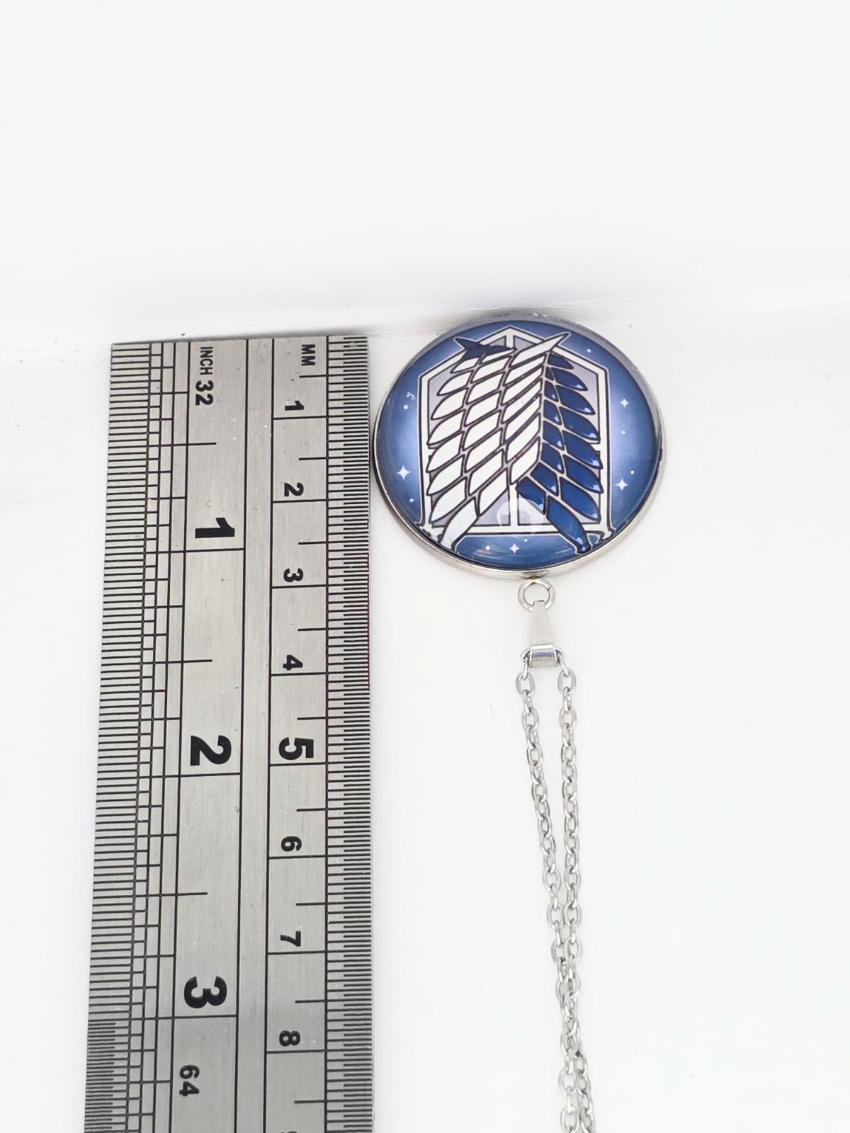 Attack on Titan Inspired Wings of Freedom 30 mm Pendant Stainless Steel Necklace