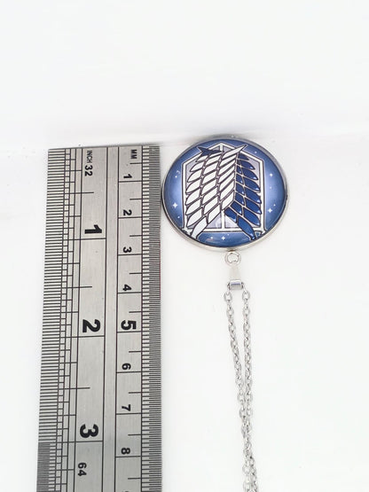 Attack on Titan Inspired Wings of Freedom 30 mm Pendant Stainless Steel Necklace