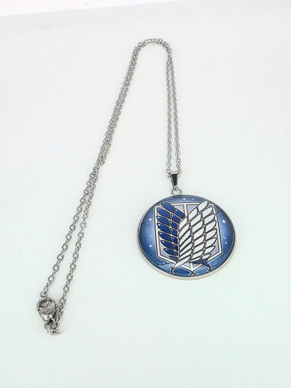 Attack on Titan Inspired Wings of Freedom 30 mm Pendant Stainless Steel Necklace