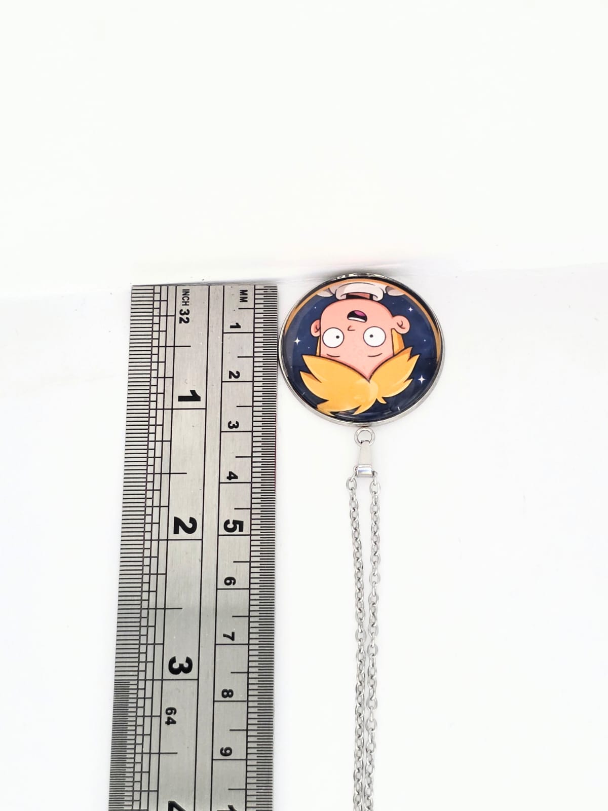 Final Space Inspired Gary 30 mm Pendant Stainless Steel 20 inch Necklace