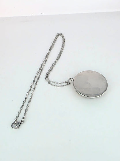Final Space Inspired Gary 30 mm Pendant Stainless Steel 20 inch Necklace