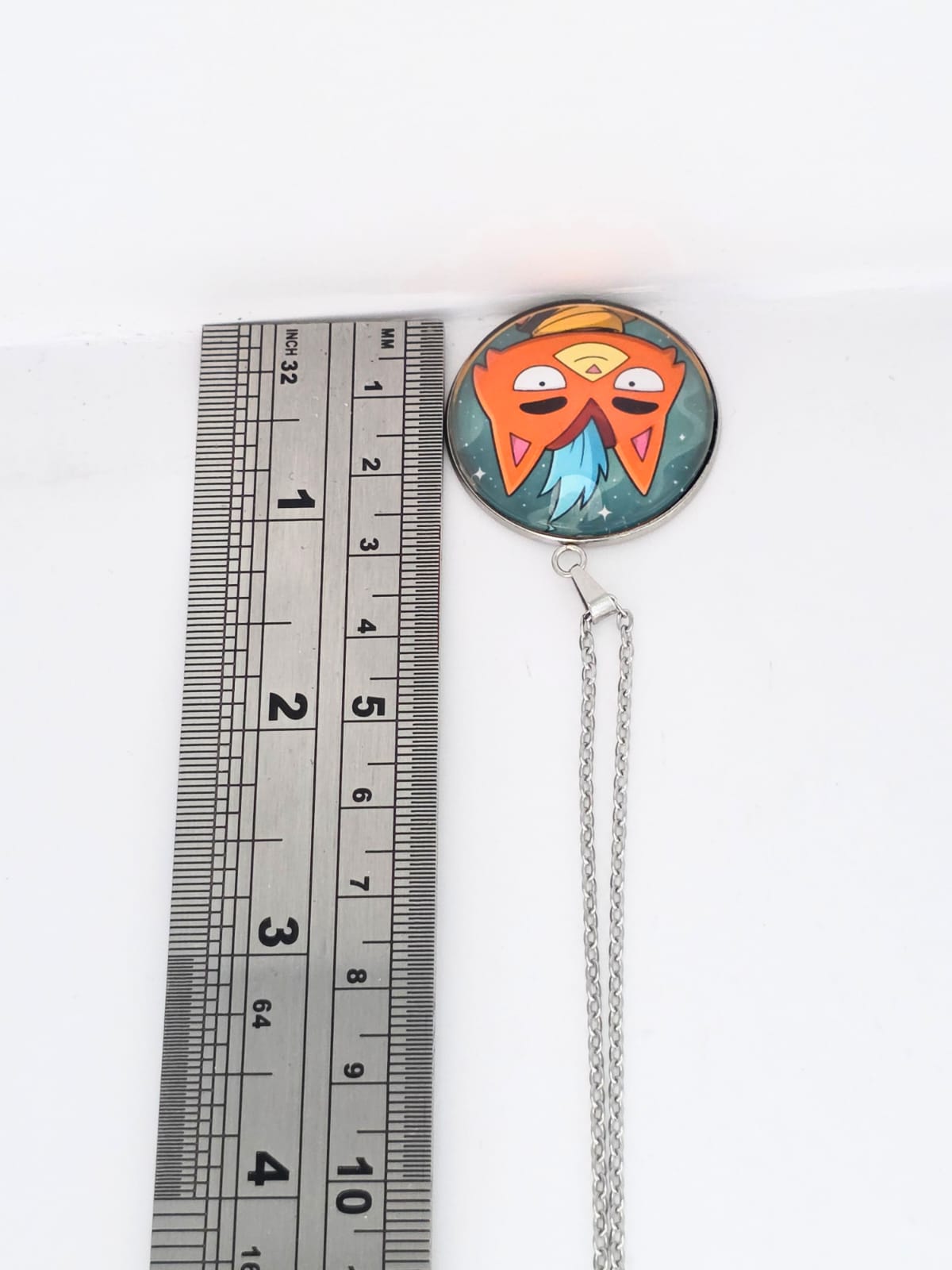 Final Space Inspired Little Cato 30 mm Pendant Stainless Steel 20 inch Necklace