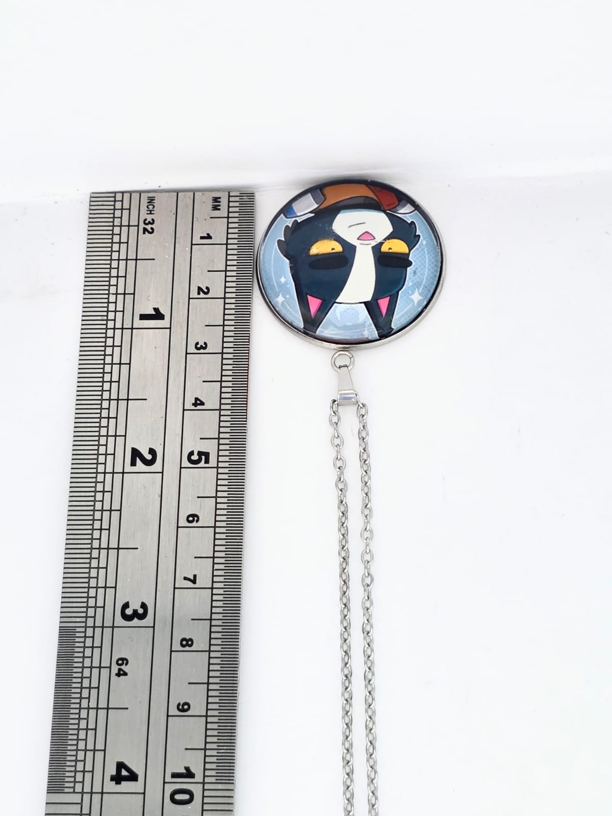 Final Space Inspired Avocato 30mm Pendant Stainless Steel 20 inch Necklace