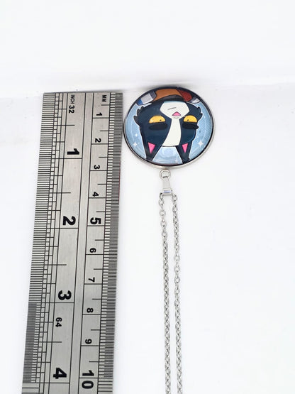 Final Space Inspired Avocato 30mm Pendant Stainless Steel 20 inch Necklace