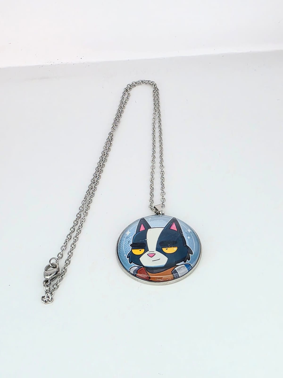 Final Space Inspired Avocato 30mm Pendant Stainless Steel 20 inch Necklace
