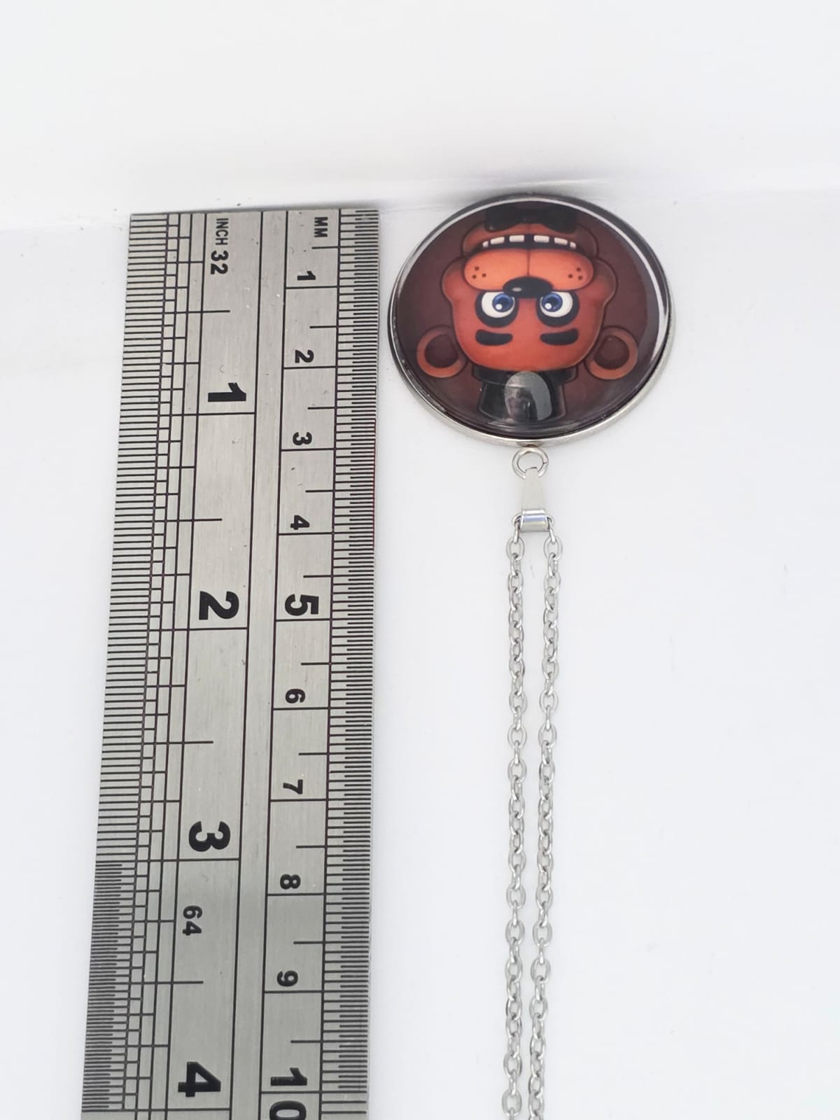 Five Nights at Freddy's Inspired Freddy 30 mm Pendant Stainless Steel Necklace