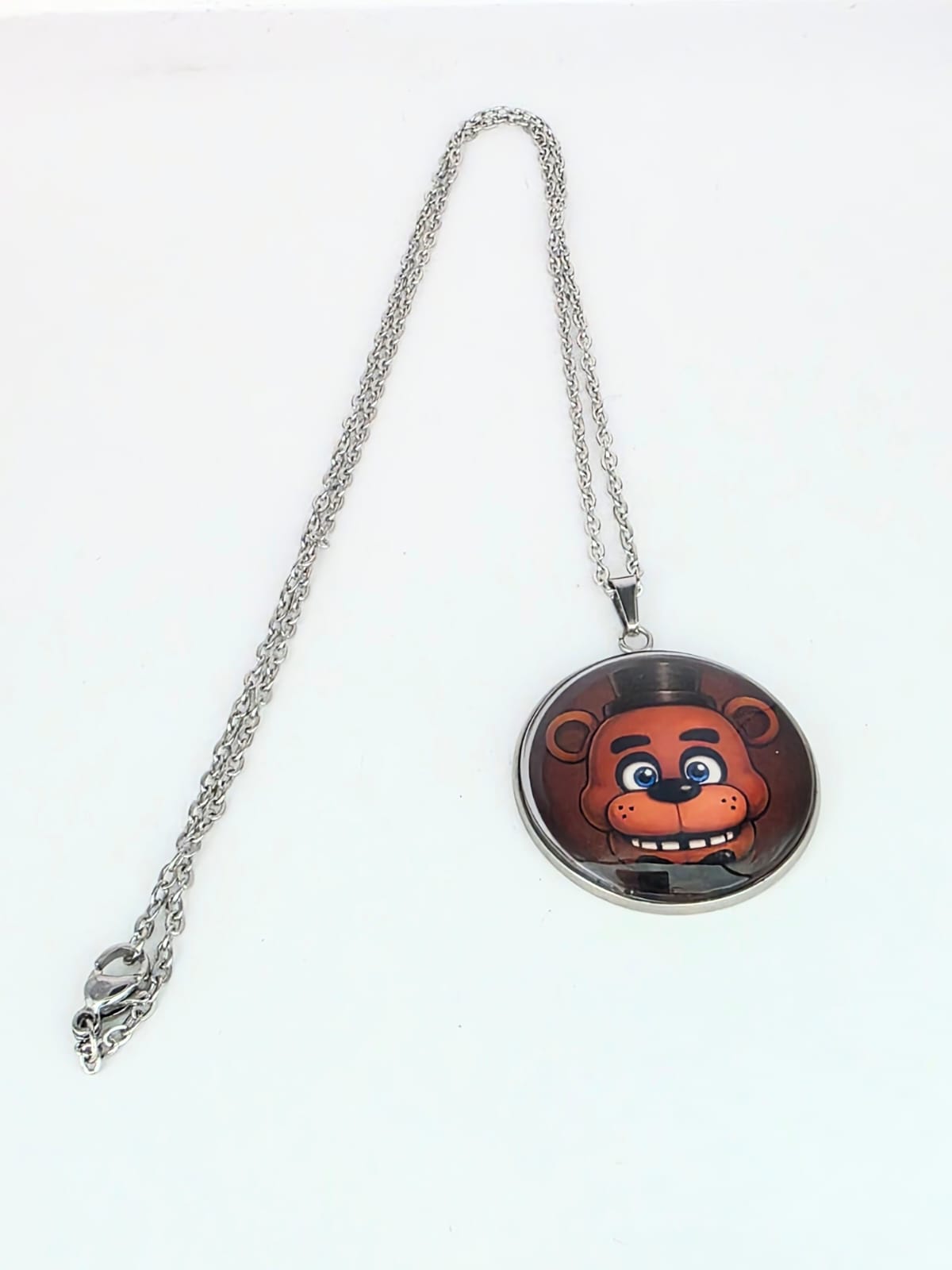 Five Nights at Freddy's Inspired Freddy 30 mm Pendant Stainless Steel Necklace