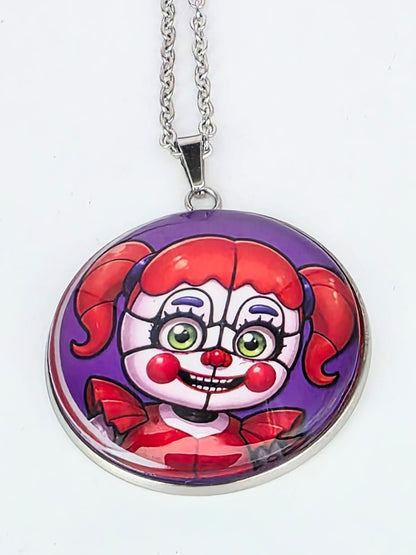 Five Nights at Freddy's: Sister Location Inspired Circus Baby Pendant Necklace