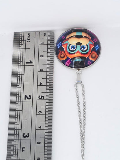 Five Nights at Freddy's: Security Breach Inspired Glamrock Freddy Pendant Necklace