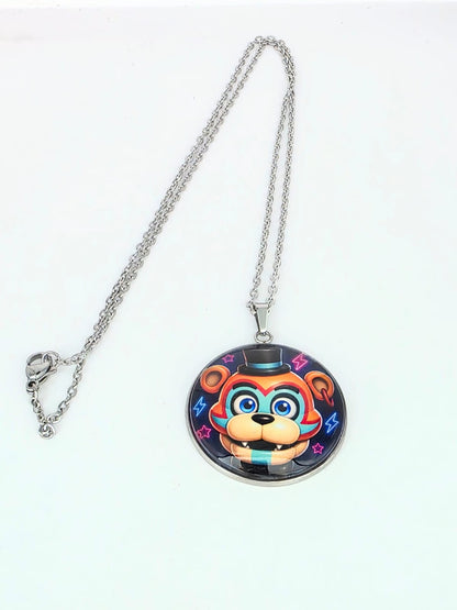 Five Nights at Freddy's: Security Breach Inspired Glamrock Freddy Pendant Necklace