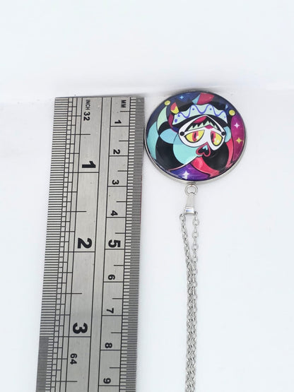 Helluva Boss Inspired Fizzarolli 30 mm Pendant Stainless Steel 20 inch Necklace