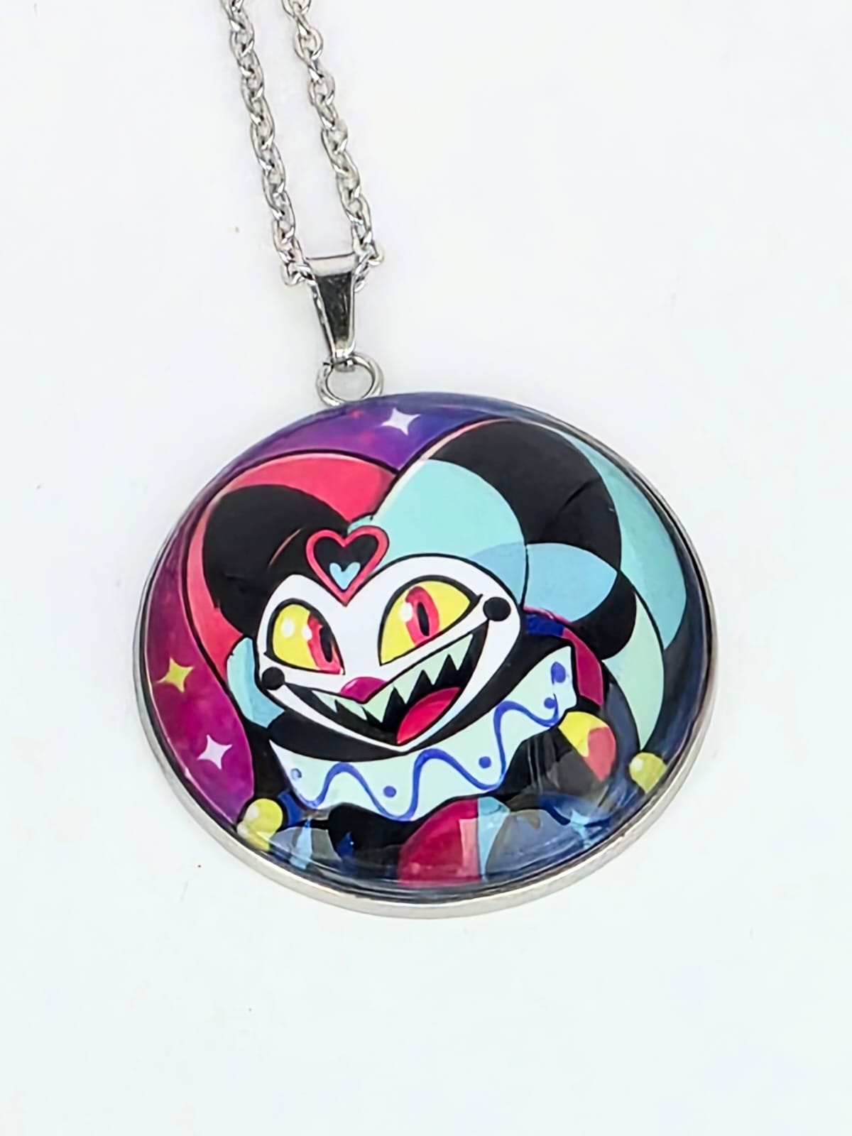 Helluva Boss Inspired Fizzarolli 30 mm Pendant Stainless Steel 20 inch Necklace