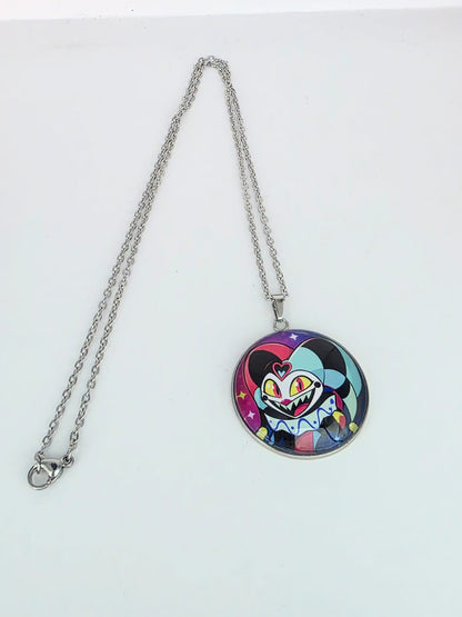Helluva Boss Inspired Fizzarolli 30 mm Pendant Stainless Steel 20 inch Necklace