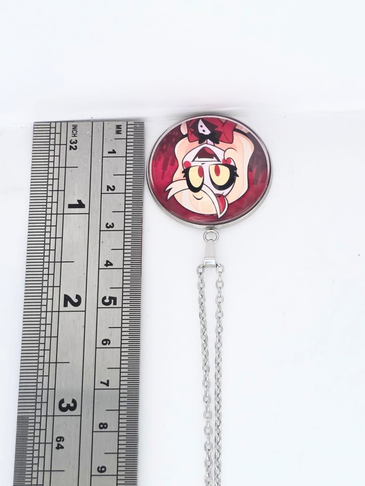 Hazbin Hotel Inspired Charlie Morningstar 30 mm Pendant Stainless Steel Necklace