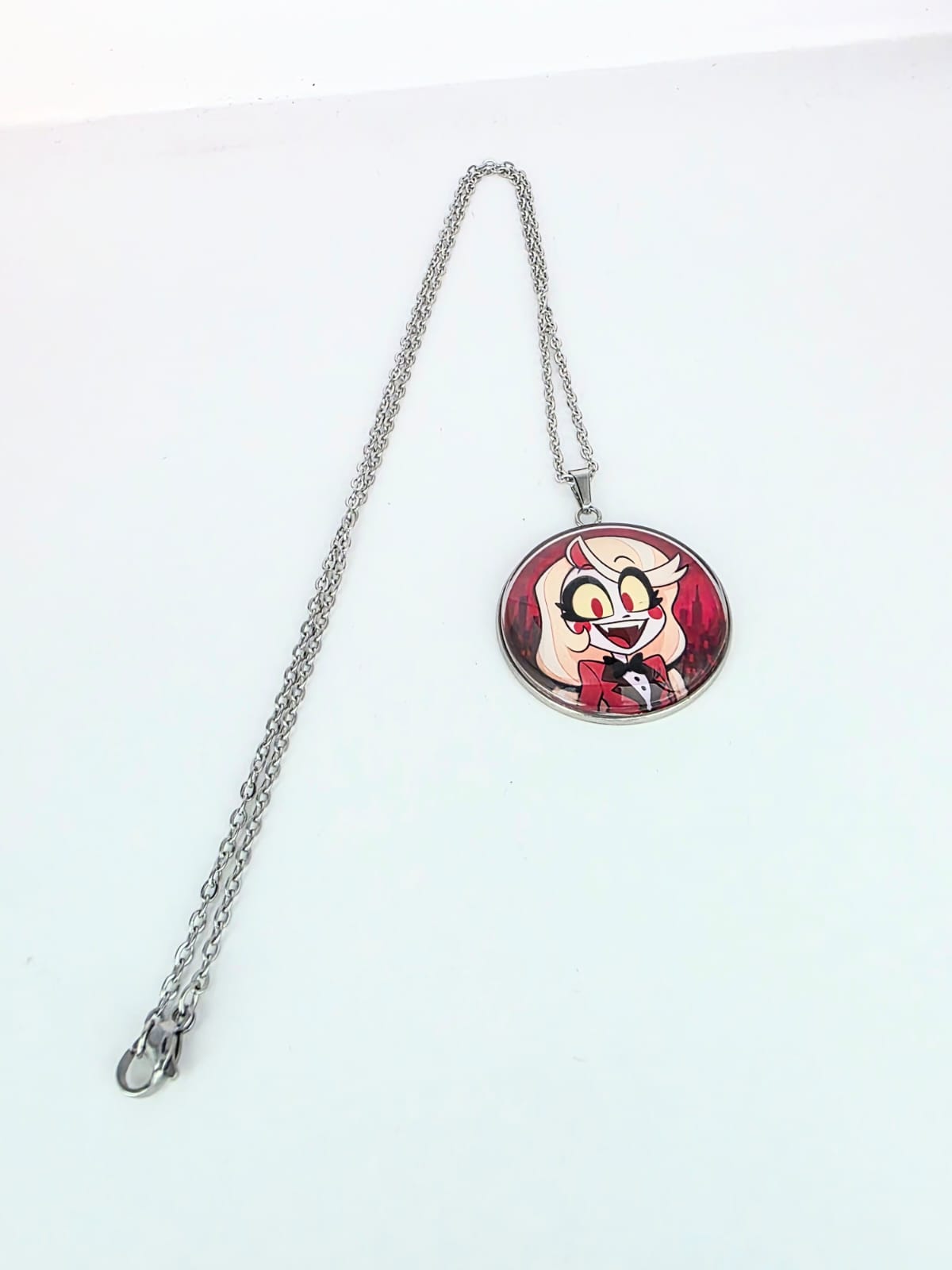 Hazbin Hotel Inspired Charlie Morningstar 30 mm Pendant Stainless Steel Necklace