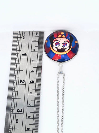 Pomni Inspired The Amazing Digital Circus 30 mm Pendant Stainless Steel Necklace