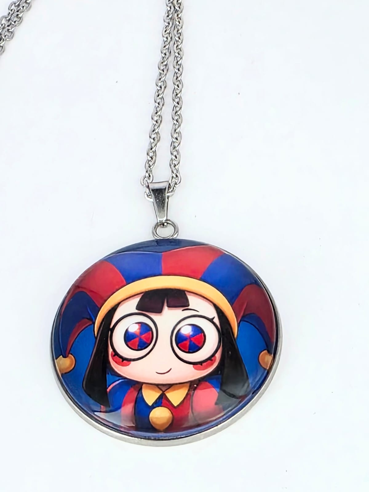Pomni Inspired The Amazing Digital Circus 30 mm Pendant Stainless Steel Necklace