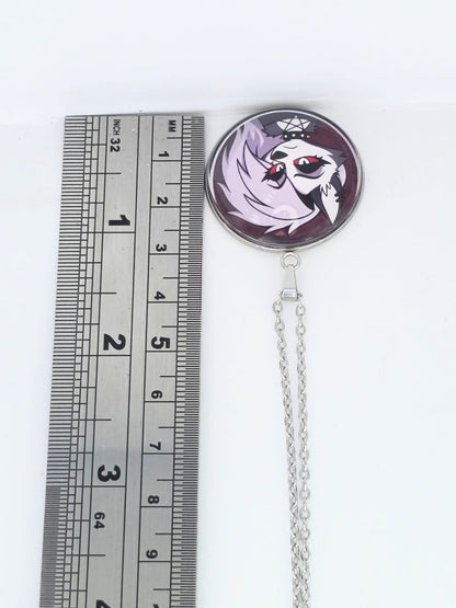 Helluva Boss Inspired Loona 30 mm Pendant Stainless Steel 20 inch Necklace