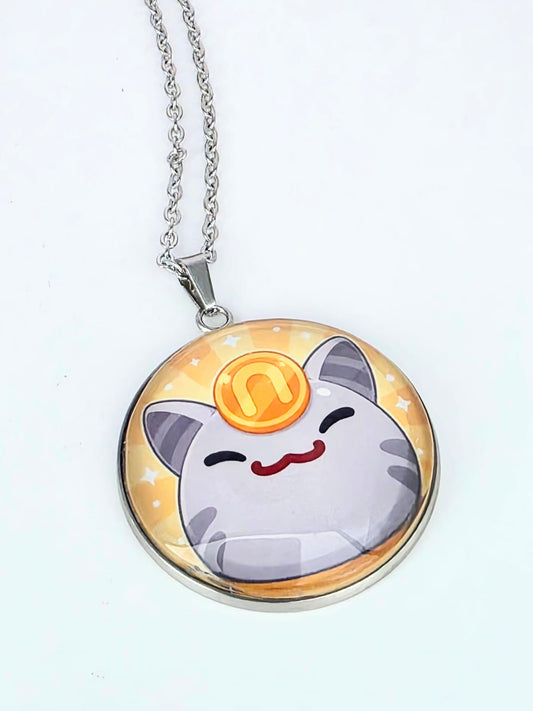 Slime Rancher Inspired Lucky Slime 30 mm Pendant Stainless Steel Necklace